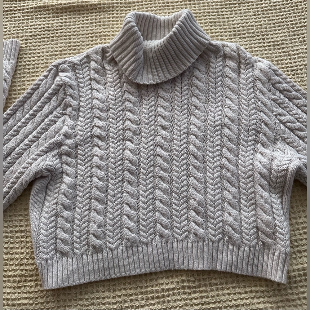 La Hearts  Cable Knit Turtleneck Sweater